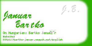 januar bartko business card